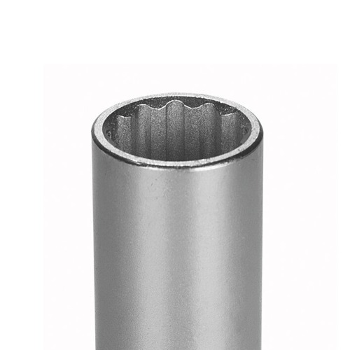 Soquete estriado longo 24 mm encaixe de 1/2 Soquete estriado longo 24 mm encaixe de 1/2