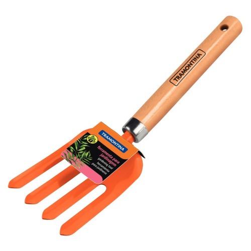Garfo para afofar terra com cabo de madeira Garfo para afofar terra com cabo de madeira