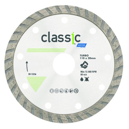 Disco diamantado turbo 110 x 20 mm para piso - Classic Disco diamantado turbo 110 x 20 mm para piso - Classic