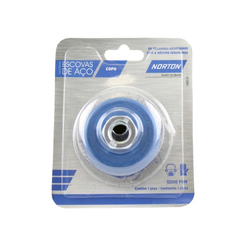 Escova de ao tipo copo ondulada 60 x 14 mm