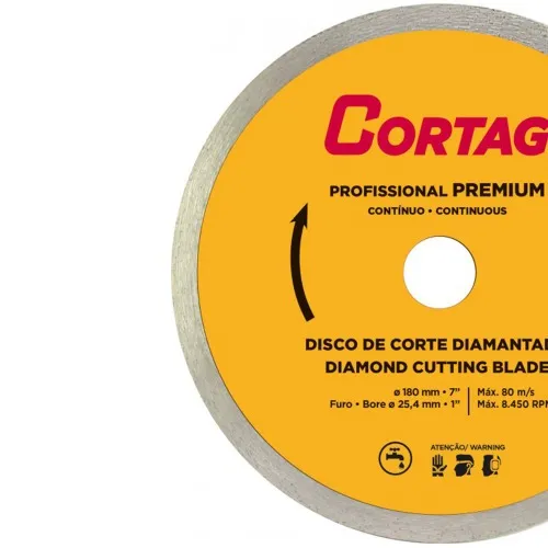 Disco diamantado Turbo 180 mm para cerâmica e mármore - Profissional Premium
