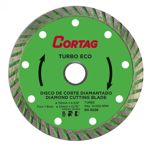 Disco diamantado Turbo 110 mm para mrmore e granito - Eco Turbo