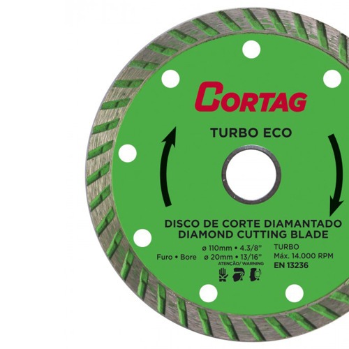 Disco diamantado Turbo 110 mm para mrmore e granito - Eco Turbo