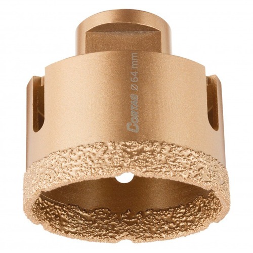 Serra copo diamantada 64 mm para esmerilhadeira rosca M14