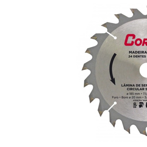 Lmina de serra circular para madeira 185mm 24 dentes 