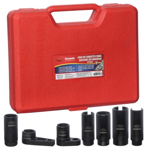 Jogo de soquetes para sensores de oxignio com 8 peas