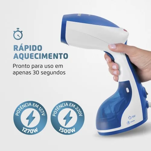 Passadeira a vapor portátil 1270 watts Fast Steam - VP-09  110V