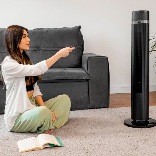 Ventilador tipo torre oscilante com controle remoto - Air Silence  220V
