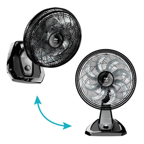 Ventilador de mesa e parede silencioso 50 cm 8 pás 3 velocidades - Flow Turbo  220V Ventilador de mesa e parede silencioso 50 cm 8 pás 3 velocidades - Flow Turbo  220V