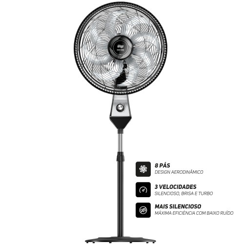 Ventilador de coluna 50 cm oscilante 8 pás com 3 velocidades - Flow Turbo  220V Ventilador de coluna 50 cm oscilante 8 pás com 3 velocidades - Flow Turbo  220V