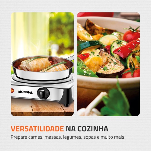Fogão elétrico de mesa 1 prato 1.000 watts - Fast Cook  220V Fogão elétrico de mesa 1 prato 1.000 watts - Fast Cook  220V