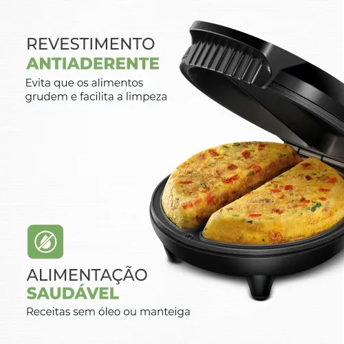 Omeleteira elétrica 800 watts Pratic Omelet II - OM-04-BI  110V