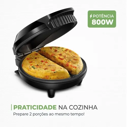 Omeleteira elétrica 800 watts Pratic Omelet II - OM-04-BI  110V