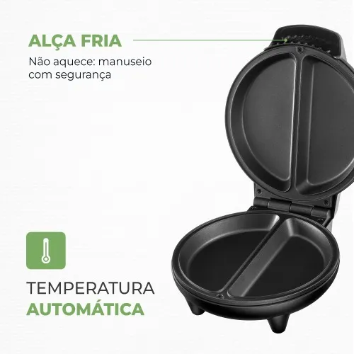 Omeleteira elétrica 800 watts Pratic Omelet II - OM-04-BI  110V