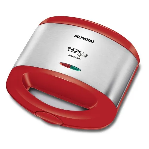 Sanduicheira Grill antiaderente 800 watts inox - S-19  110V