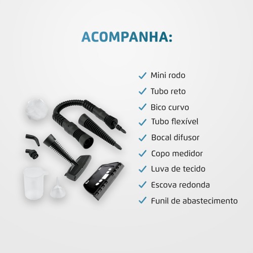 Vaporizador Higienizador 1000W com acessórios Vapor Wasch - HG-01  110V Vaporizador Higienizador 1000W com acessórios Vapor Wasch - HG-01  110V