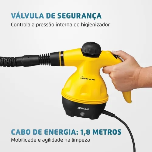 Limpador a vapor Higienizador portátil 1000W Vapor Wasch - HG-01  220V