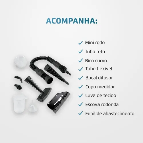 Limpador a vapor Higienizador portátil 1000W Vapor Wasch - HG-01  220V