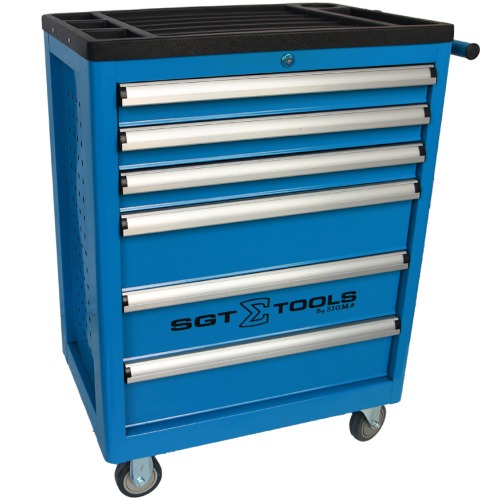 Carrinho para ferramentas com 6 gavetas