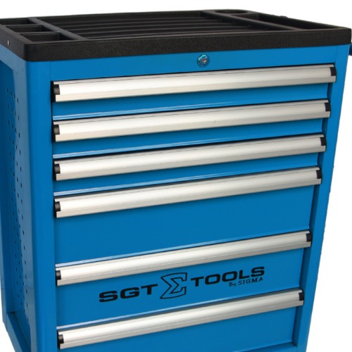 Carrinho para ferramentas com 6 gavetas