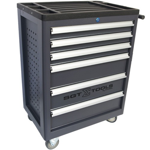 Carrinho para ferramentas com 6 gavetas