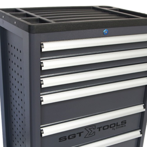 Carrinho para ferramentas com 6 gavetas