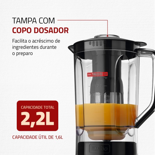 Liquidificador 3 velocidades Turbo Power preto - L-99FB  110V Liquidificador 3 velocidades Turbo Power preto - L-99FB  110V