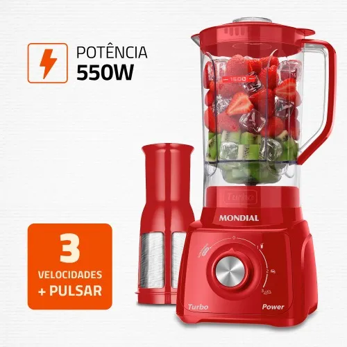 Liquidificador 3 velocidades 550W Power Turbo Power - L-99-FR  220V
