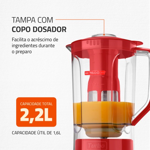Liquidificador 3 velocidades 550W Power Turbo Power - L-99-FR  110V