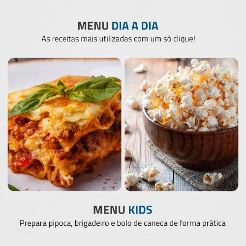 Micro-ondas 34 litros 1400W espelhado 10 níveis de potência- MO-02-34-E  220V