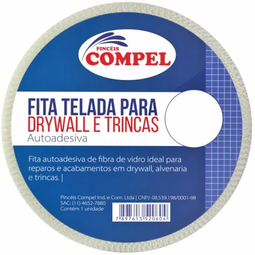 Tela adesiva trançada para drywall 50 mm x 45 m - 1.2059