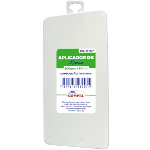 Espátula plástica para aplicação de massa 200 mm X 90 mm - 0.1997 Espátula plástica para aplicação de massa 200 mm X 90 mm - 0.1997
