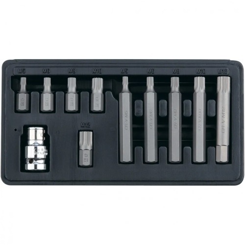 Jogo de bits spline encaixe sextavado 1/2 Jogo de bits spline encaixe sextavado 1/2