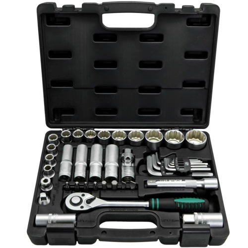 Jogo de soquete estriado 10 à 32 mm encaixe 1/2 Jogo de soquete estriado 10 à 32 mm encaixe 1/2