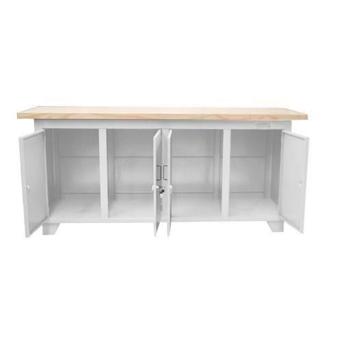 Bancada fechada com 4 portas tampo de madeira - SPEED Bancada fechada com 4 portas tampo de madeira - SPEED