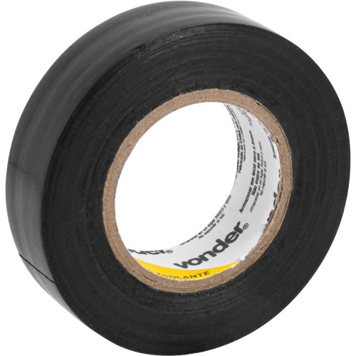Fita isolante preta 19 mm x 20 m com 10 unidades