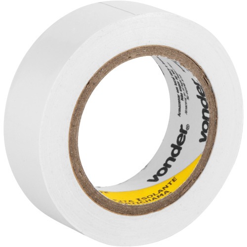 Fita isolante branca 19 mm x 10 m com 10 unidades Fita isolante branca 19 mm x 10 m com 10 unidades