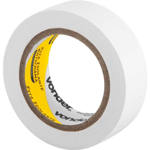 Fita isolante branca 19 mm x 10 m com 10 unidades Fita isolante branca 19 mm x 10 m com 10 unidades