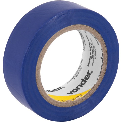 Fita isolante 19 mm x 10 m azul com 10 pe�as
