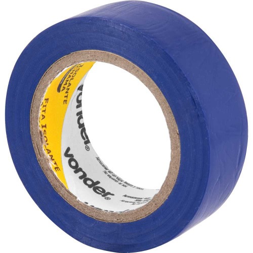 Fita isolante 19 mm x 10 m azul com 10 pe�as