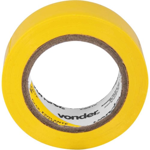 Fita isolante amarela 19 mm x 10 m com 10 unidades Fita isolante amarela 19 mm x 10 m com 10 unidades