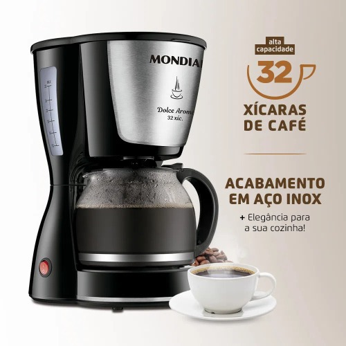Cafeteira elétrica 800W jarra de vidro 32 xícaras Dolce Arome 32 - C-32-32X 110V Cafeteira elétrica 800W jarra de vidro 32 xícaras Dolce Arome 32 - C-32-32X 110V