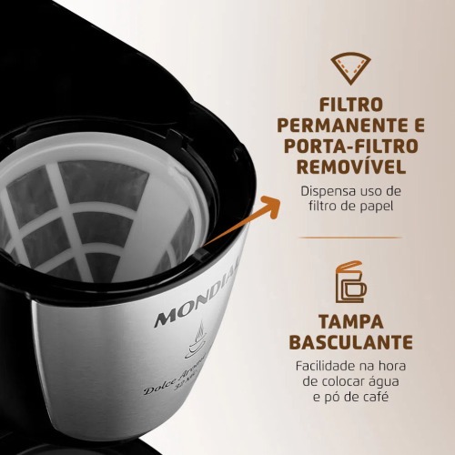 Cafeteira elétrica 800W jarra de vidro 32 xícaras Dolce Arome 32 - C-32-32X 110V Cafeteira elétrica 800W jarra de vidro 32 xícaras Dolce Arome 32 - C-32-32X 110V