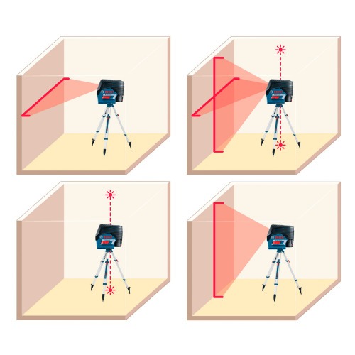 Nível a laser 2 linhas 2 pontos de prumo alcance 20 m com acessórios e maleta - GCL 2-50 C Nível a laser 2 linhas 2 pontos de prumo alcance 20 m com acessórios e maleta - GCL 2-50 C