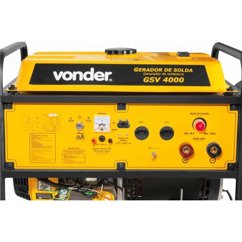 Gerador com mquina de solda 4KVA 190A 2 em 1 - GSV 4000  110V/220V
