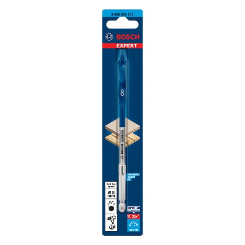 Broca chata para madeira 8,0 x 152 mm Expert - Self Cut Speed Broca chata para madeira 8,0 x 152 mm Expert - Self Cut Speed