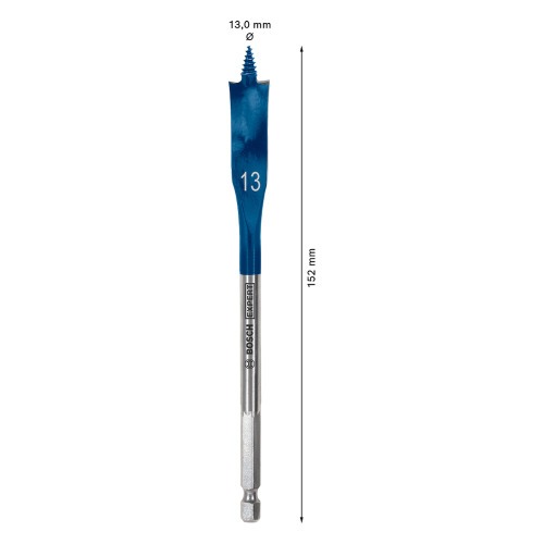 Broca chata para madeira 13 x 152 mm Expert - Self Cut Speed Broca chata para madeira 13 x 152 mm Expert - Self Cut Speed