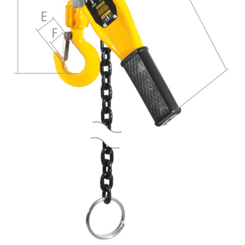 Talha manual de alavanca capacidade 3 toneladas corrente de 1,5 m - TA 153  