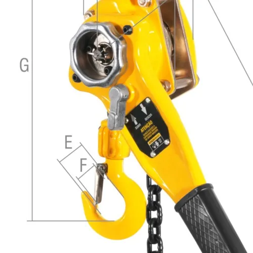 Talha manual de alavanca capacidade 3 toneladas corrente de 1,5 m - TA 153  