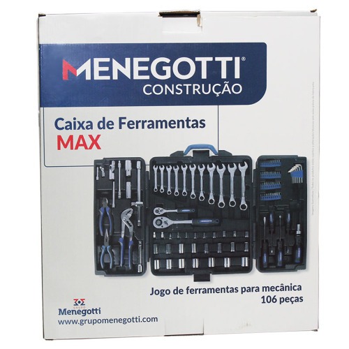 Jogo de ferramentas 106 peças com maleta - Max Jogo de ferramentas 106 peças com maleta - Max